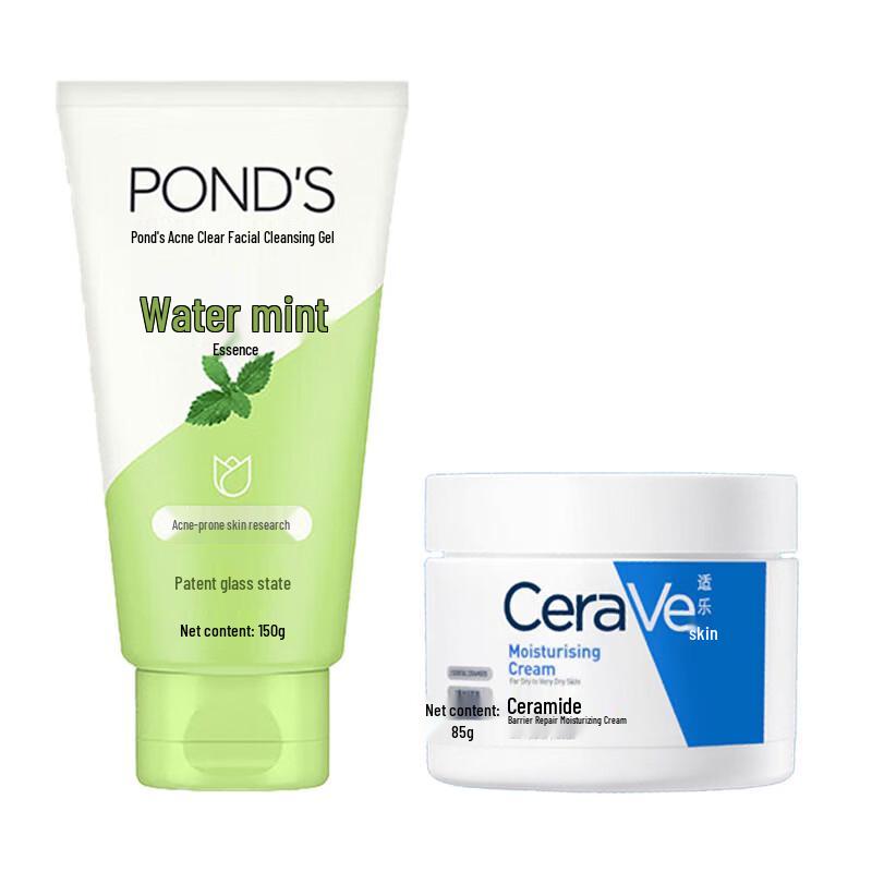 POND S Набор: Очищающее средство против акне и Увлажняющий крем CeraVe