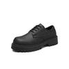 European Station High-end Niche Design Large Size Black Casual Derby Shoes 2025 Spring Sports Platform Big Head Shoes
