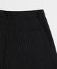 BRENSON Fluid Stripe Single-Pleat Slacks (Black)