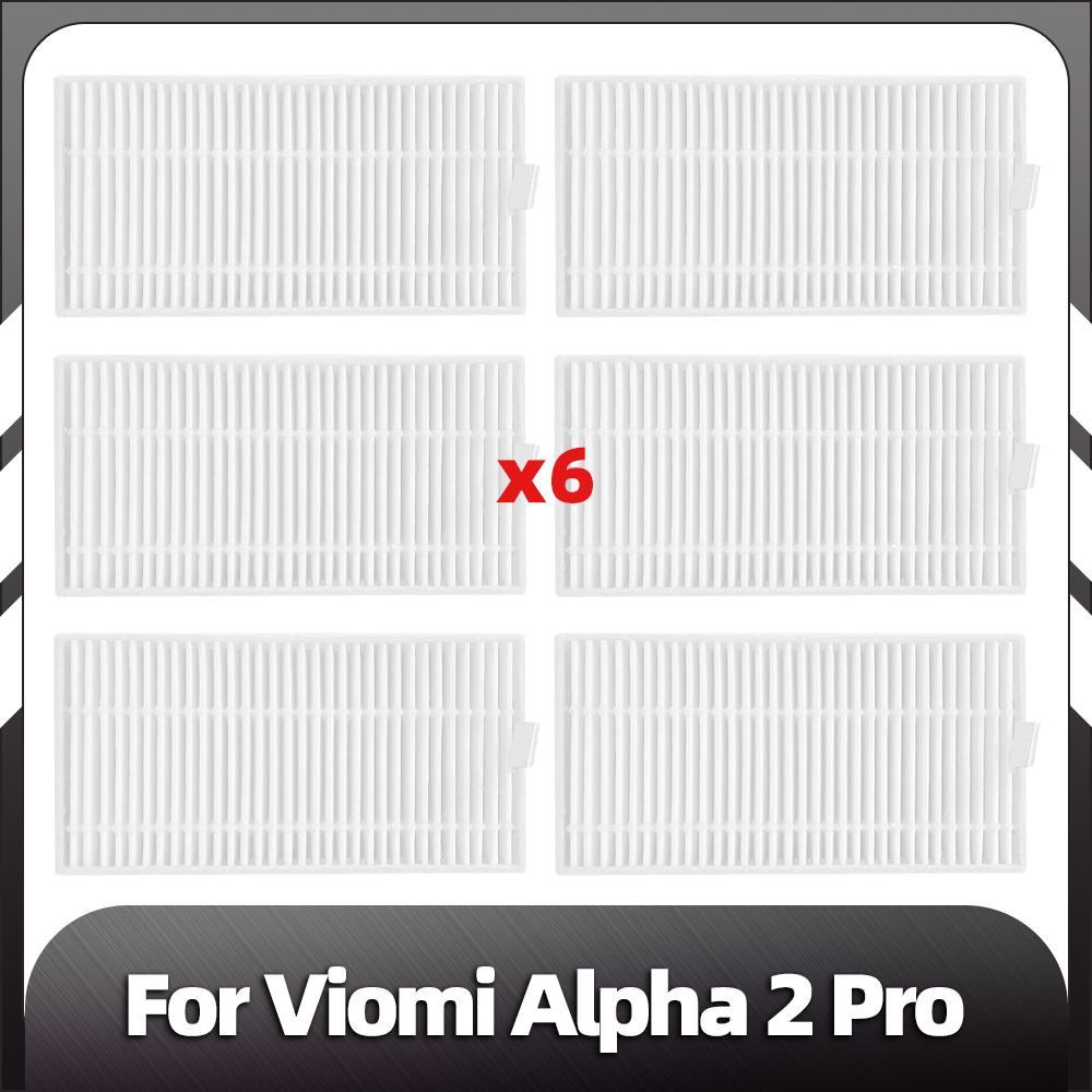 Compatible for Viomi Alpha 2 Pro Replacemet Main Roller Side Brush HEPA Filter Mop Pads Dust Bags Spare Parts Accessories