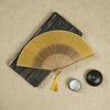 Traditional Chinese Silk Fan Elegant and Simple Wood Foldable Fan Delicate Fan
