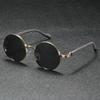New Retro Round Punk Metal Sunglasses Fashion Women Travel Photography Glasses Men Summer Driving Sunshade Shades UV400 Eyewear