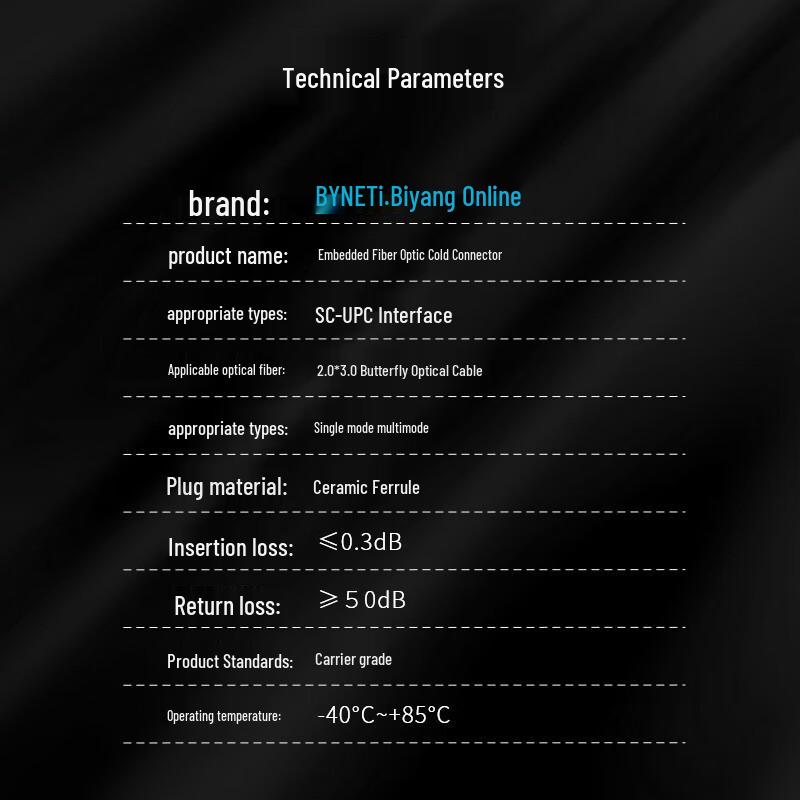 BYNET FTTH SC Fiber Optic Fast Connector