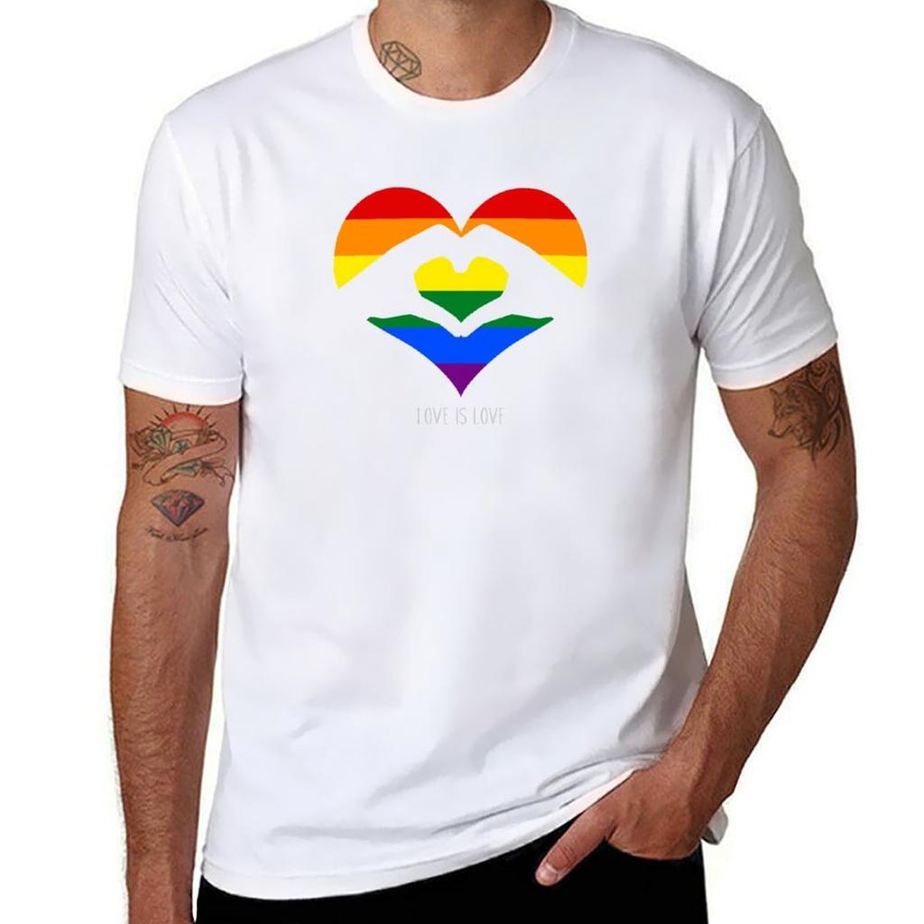 Love Is Love Lgbt Rainbow Heart Tshirt Holiday Vacation Tee Shirt