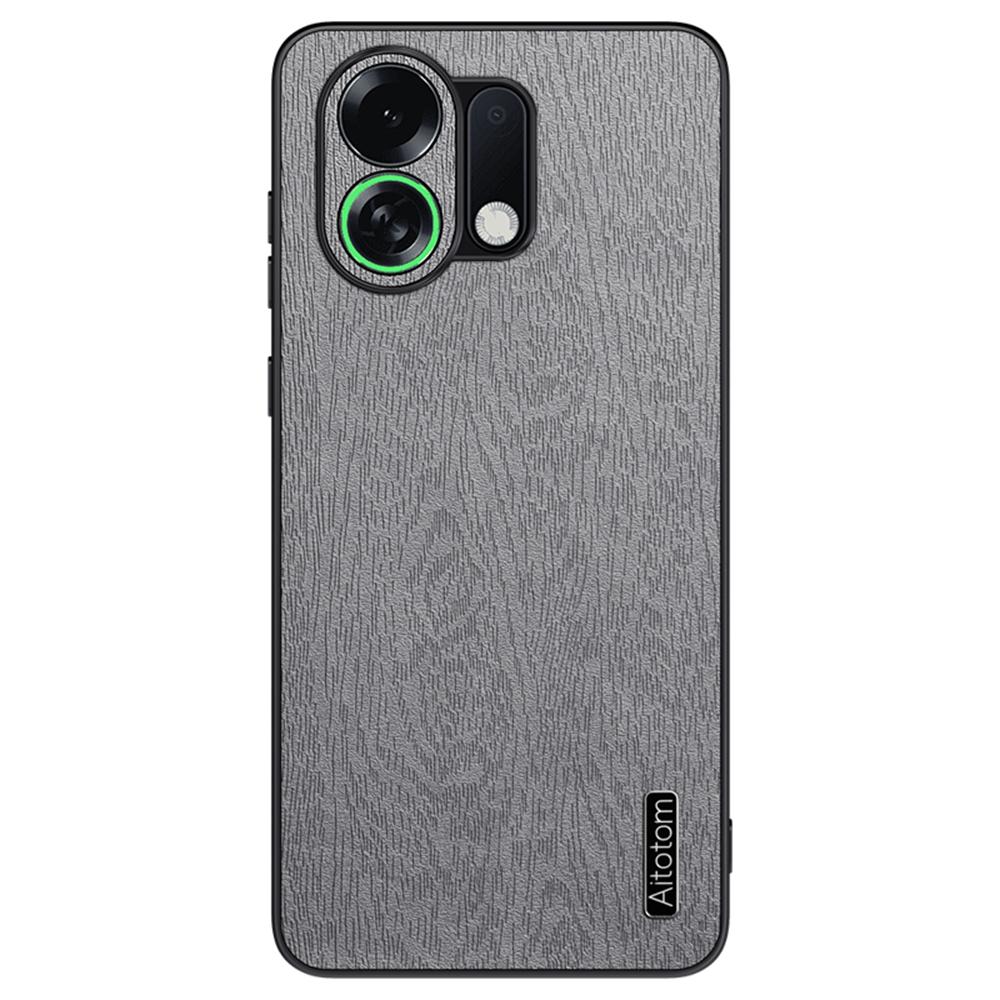For Oppo K13 Turbo Pro 5G Case Wood Texture PU Leather Coated PC TPU Phone Cover