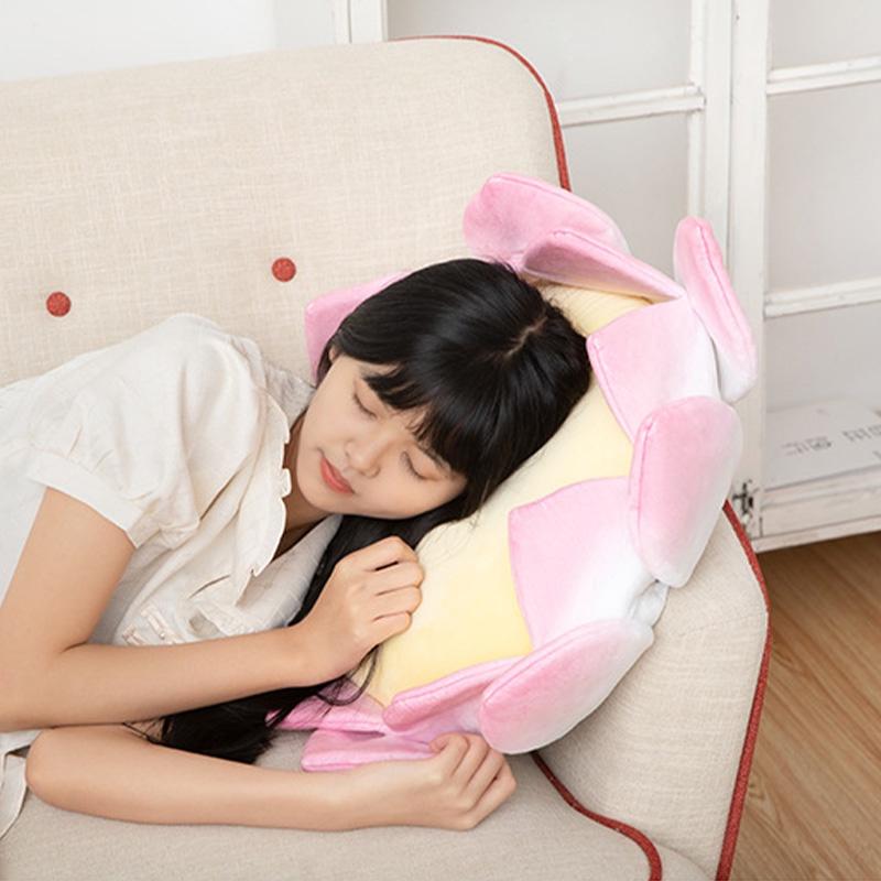 Cuscino Peluche Fiore di Loto Per Buona Fortuna e Comfort