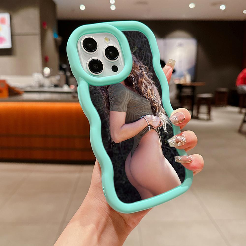 Macaron Big Wave Soft Phone Case for iPhone 11 12 13 14 15 Pro Max Samsung A13 A23 A14 A24 A53 A54 A55 Xiaomi Redmi Note 13 12C Cover A50 Sommer Ray