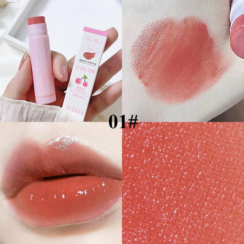 Baume à Lèvres Teinté Hydratant Teinte Baie avec Gloss à Lèvres & Baume à Lèvres Hydratants Longue Tenue Couleur Baie pour Soin des Lèvres Sèches