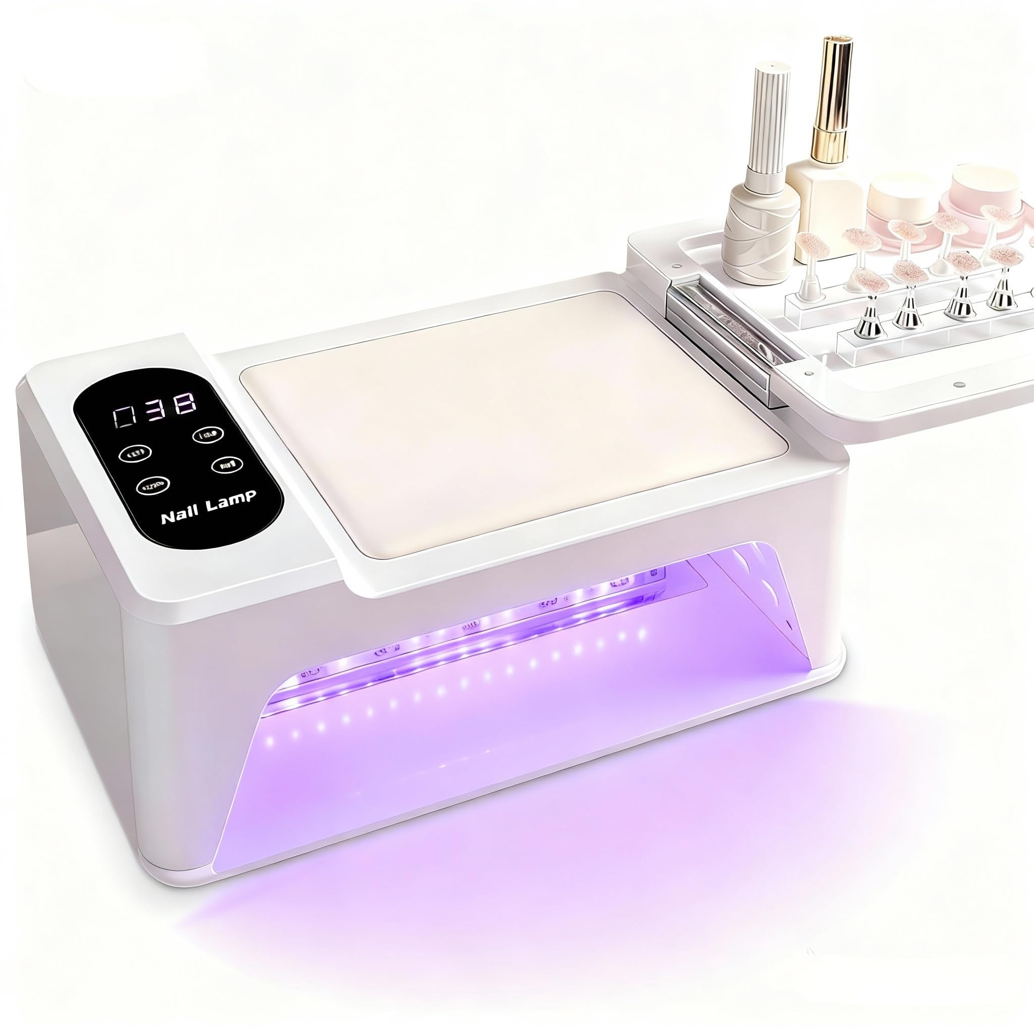 

New Gel Nail LED UV Nail Light for Compatible with All 390W Curing Light with PU Hand 96 Fast Low Suitable for Hands and Japanese Instruction Manual