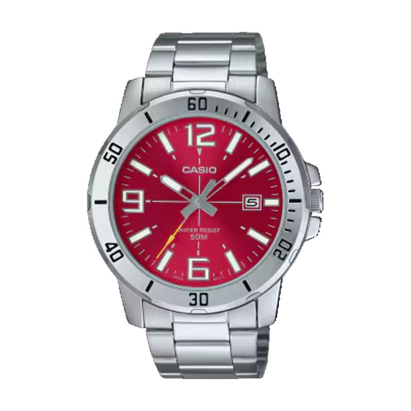 CASIO Men Standard Series Red Watch MTP-VD01D-4BV MTP-VD01D-4BV Red Watch Dial