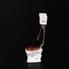 Simulation Miniature Bathroom Toilet White Porcelain Mini Toilet Furniture  Decoration