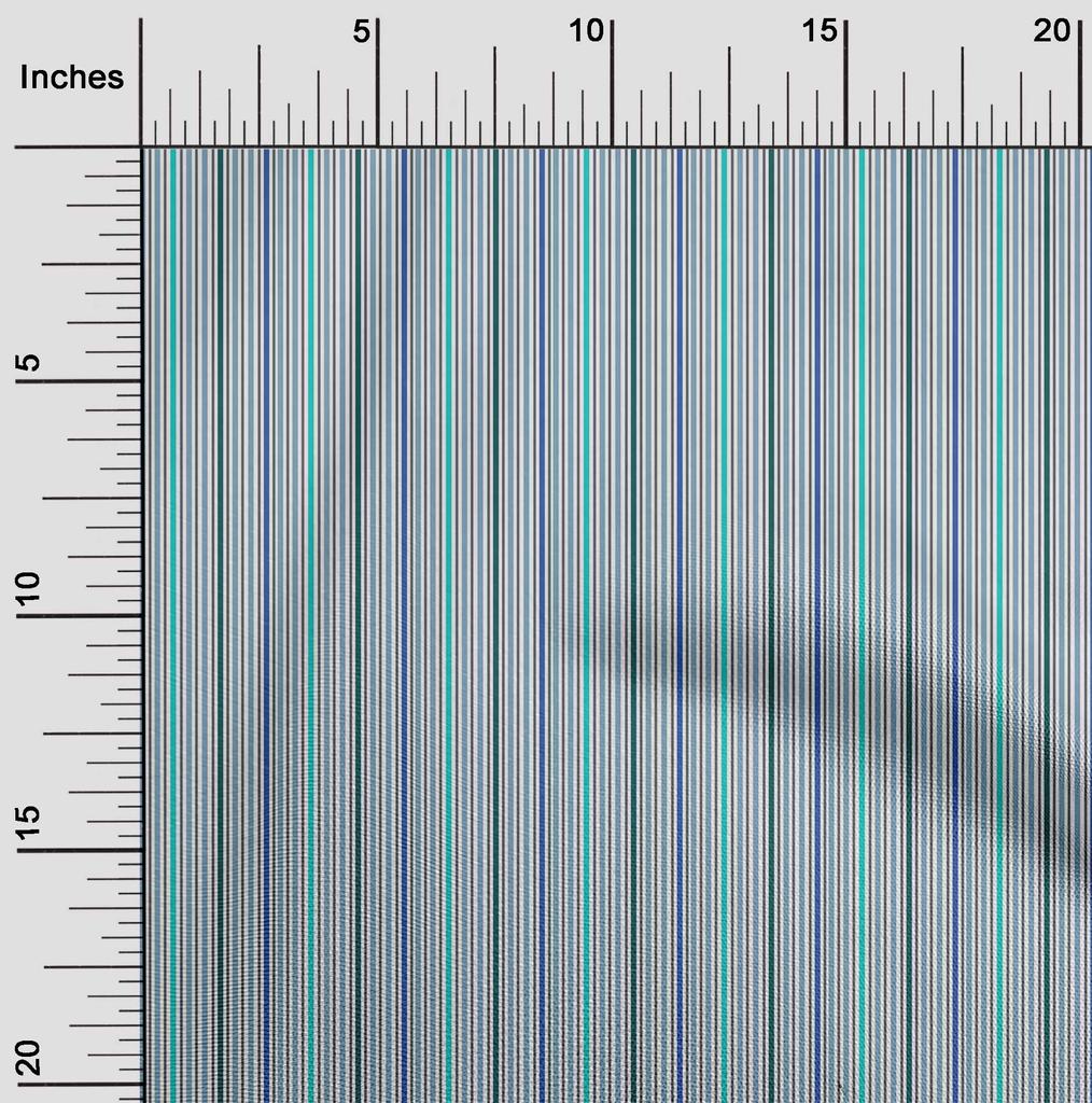 oneOone Cotton Flex Fabric Multicolor Stripe Print Fabric BTY 40 Inch Wide