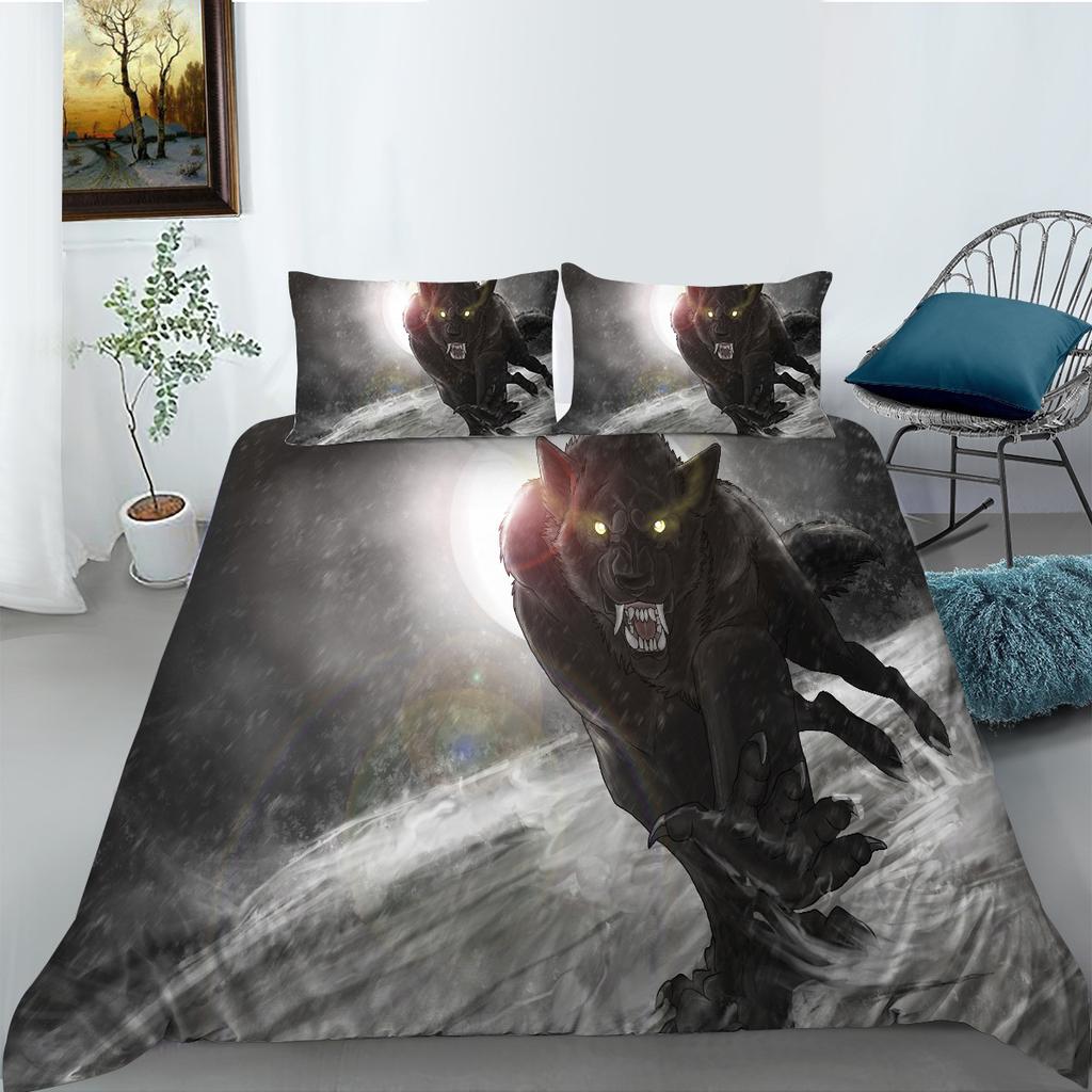 Wolf Series Polyester Bedding Two Or Three Piece Digital Printing Wishshopify