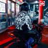 LUXEON Men Street Reflective Hoodie Y2k Style Gothic Long‑sleeve Pullover Hooded Sweatshirt Motorcycle Rider Night Outing New
