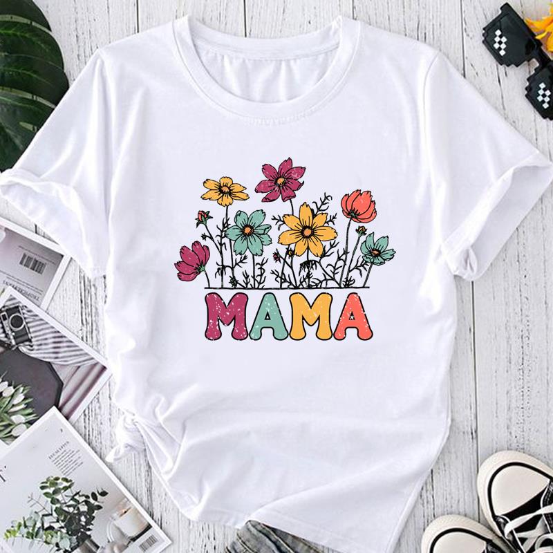 Asiatisk Størrelse-Trykt Grafisk T-skjorte Leopard Mamma Mamma Stil Trend 90-talls Uformelle Dameklær Sommertopp Damer Dame T Mote Kortermet T-skjorte