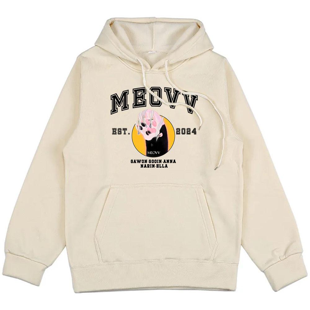 Meovv Est Girls' Band Hoodies Meow Song Cartoon Print Sweatshirts Kawaii Graphic Clothes Sudaderas Hombre Long Sleeve