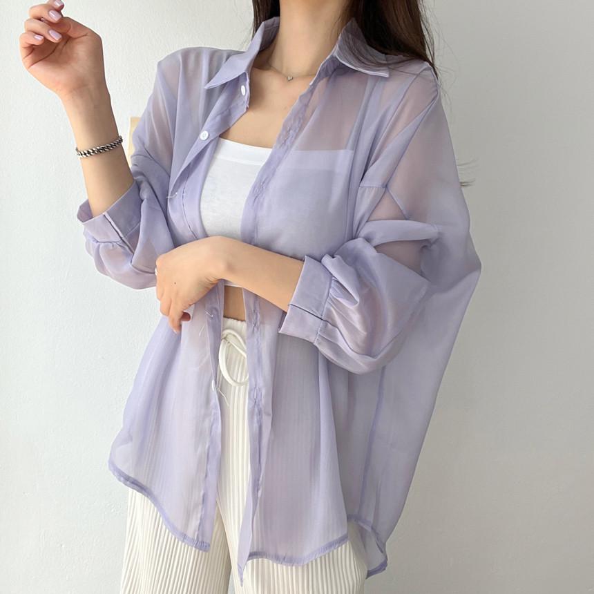 Women's Summer Cardigan – Ice Silk Sun Protection, Thin and Drapey Design Cover-up Top