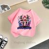 Summer Fashion Girls' Short Sleeved T-shirt Cute Printed Girls' Casual Versatile Top Cross Border