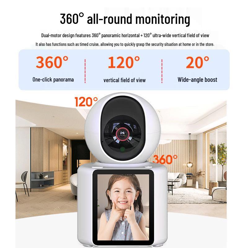4G Wireless Indoor Surveillance Camera with Night Vision & Voice Video 360°