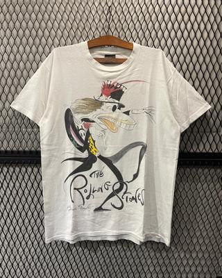Heavyduty Opaque Rolling Stones European and American Womens Largesize Metal Shortsleeved Tshirt Womens 100 Cotton Top