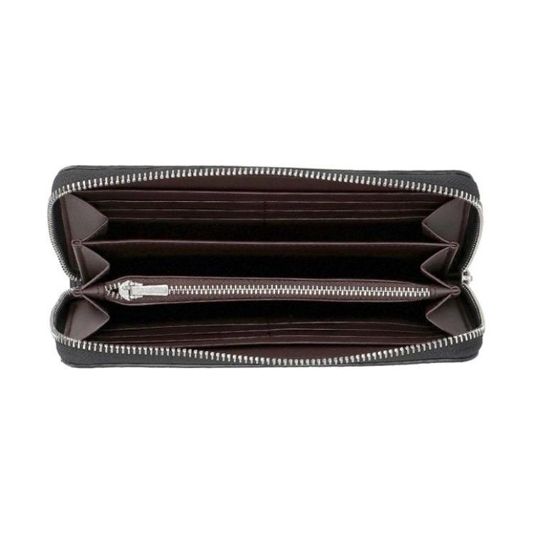 Coach Zip Around 19 Classic Monogram Print Zipper Wallet Coated Canvas And Leather Women Wallet Black C4452-SVTSQ