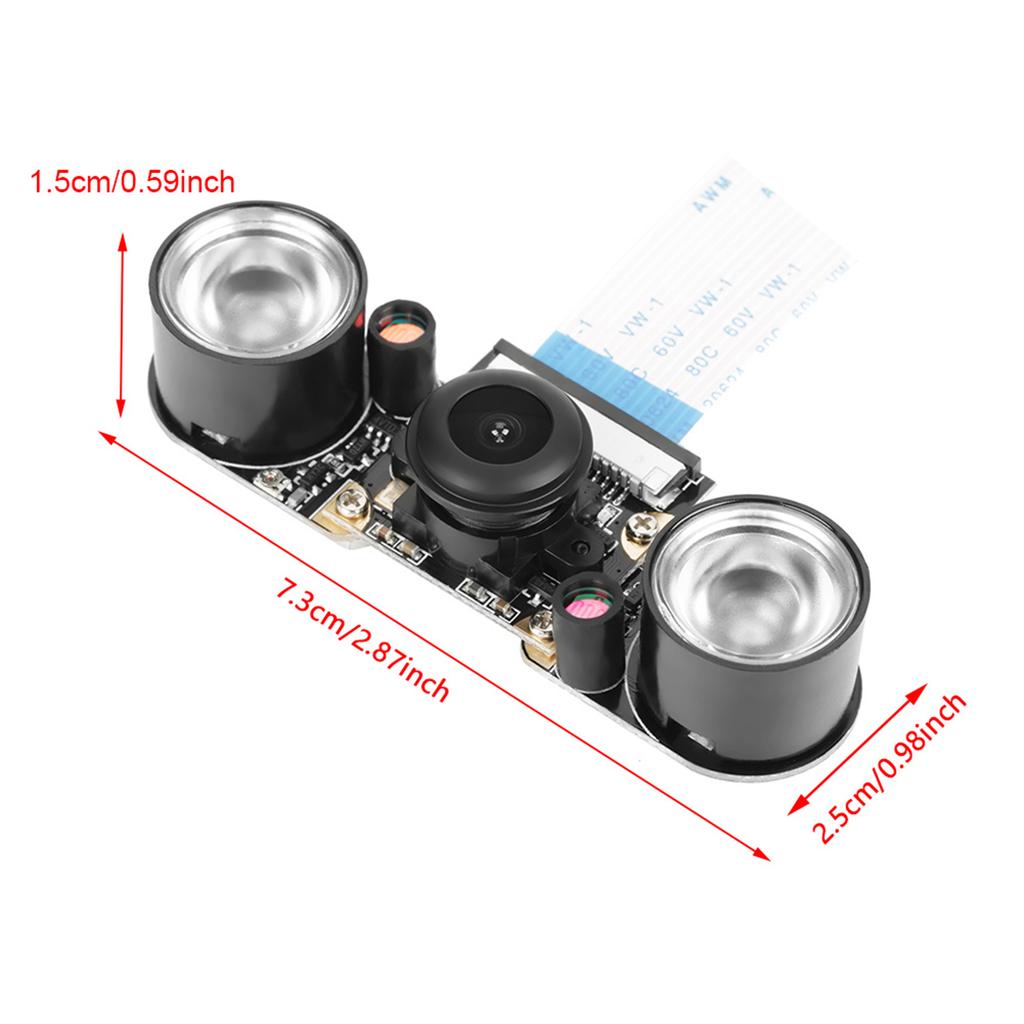 5 Million Pixels Night Vision 130 Degrees  Viewing Angle Camera Module Board For Raspberry Pi B 3 2