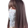 Flower Pattern Ice Silk Mask UV Protection Face Gini Mask Summer Face Cover  Outdoor