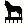 Husky Dog Key Hooks Keychain Holder Wall Mount Home Entryway Organizer 6 Inch 9 Inch Wide Rustic Iron