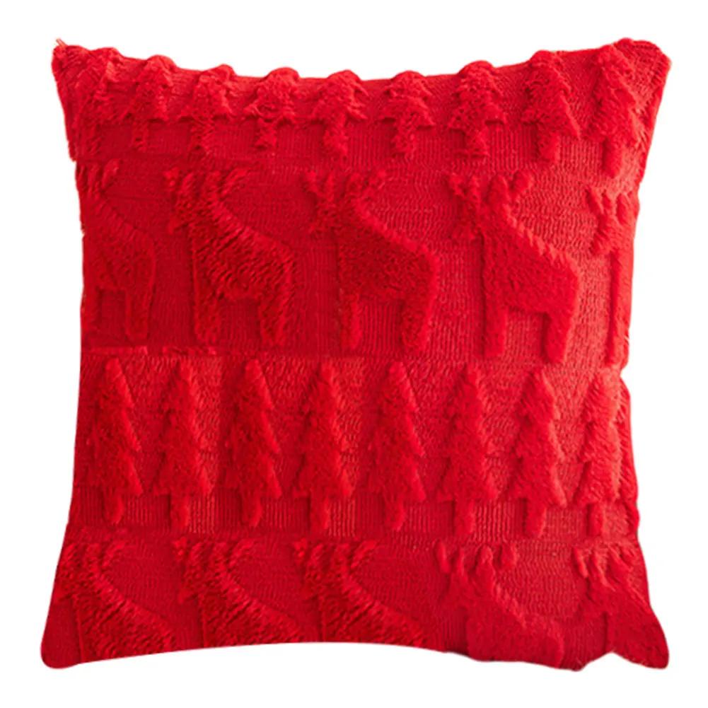 Christmas Pillow Covers Christmas Decor Soft Plush Pillowcase Couch Cushion Case Winter Holiday Decor For Home 45x45cm