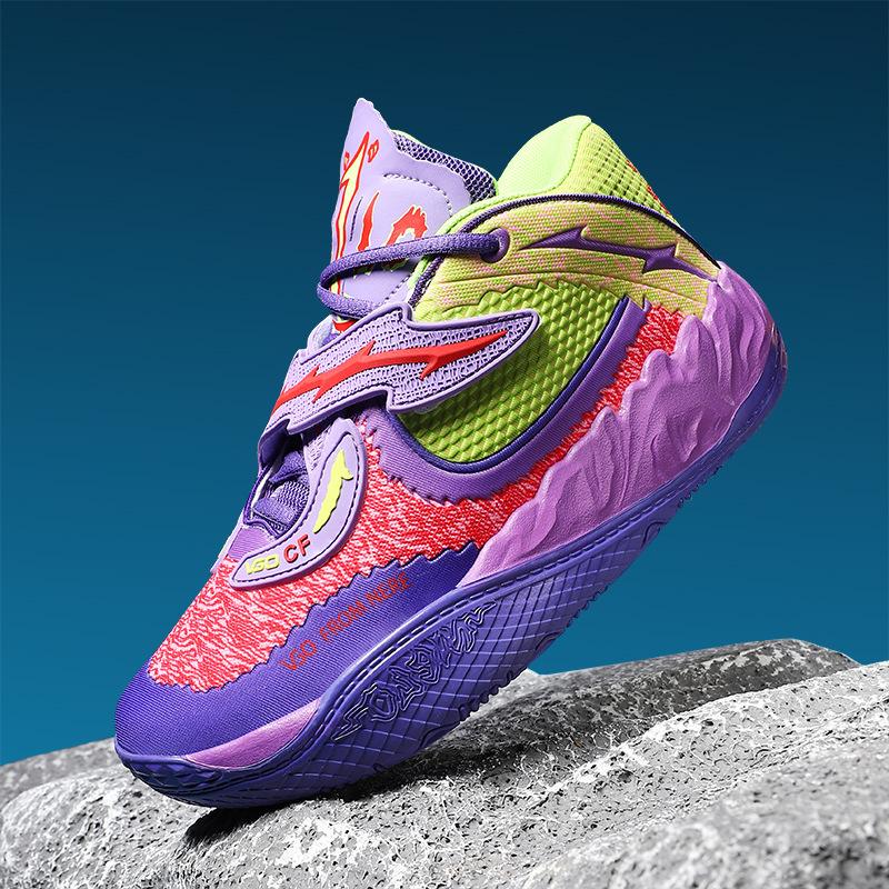 Three-ball 5th Generation Personalized Velcro MD Rubber Sole Basketball Shoes Boots Youth Training Game Sports Shoes
