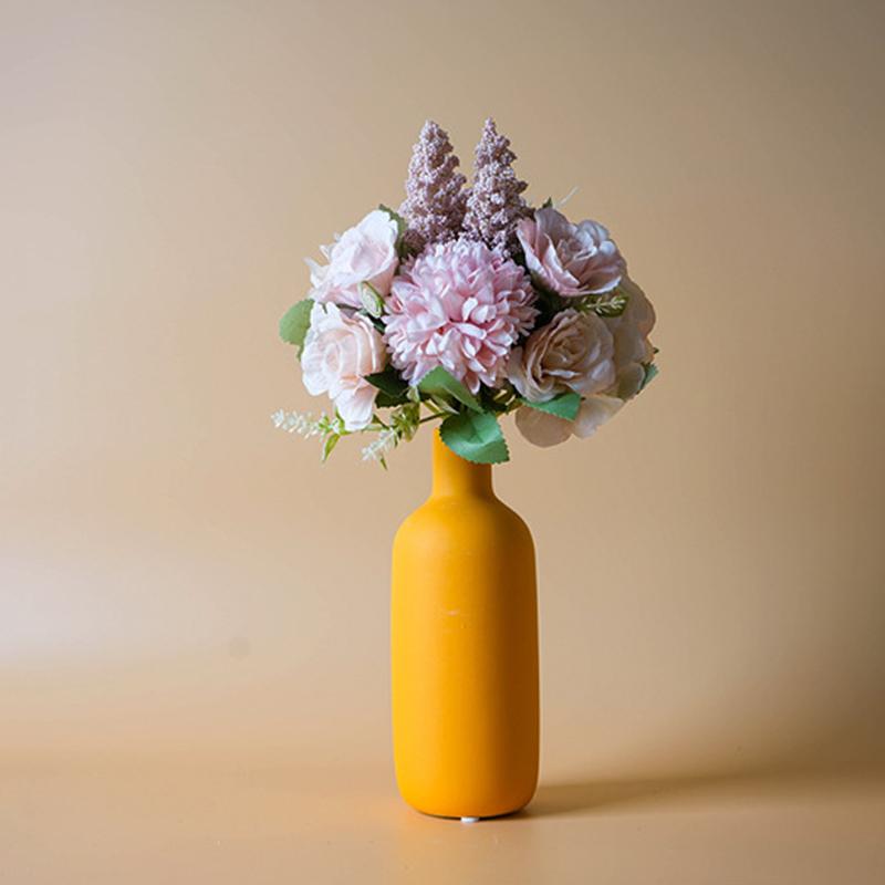 Nordic Ceramic Vase  Decoration Dry Flower Arrangement Home Furnishings  For Table Shelf Dining Room