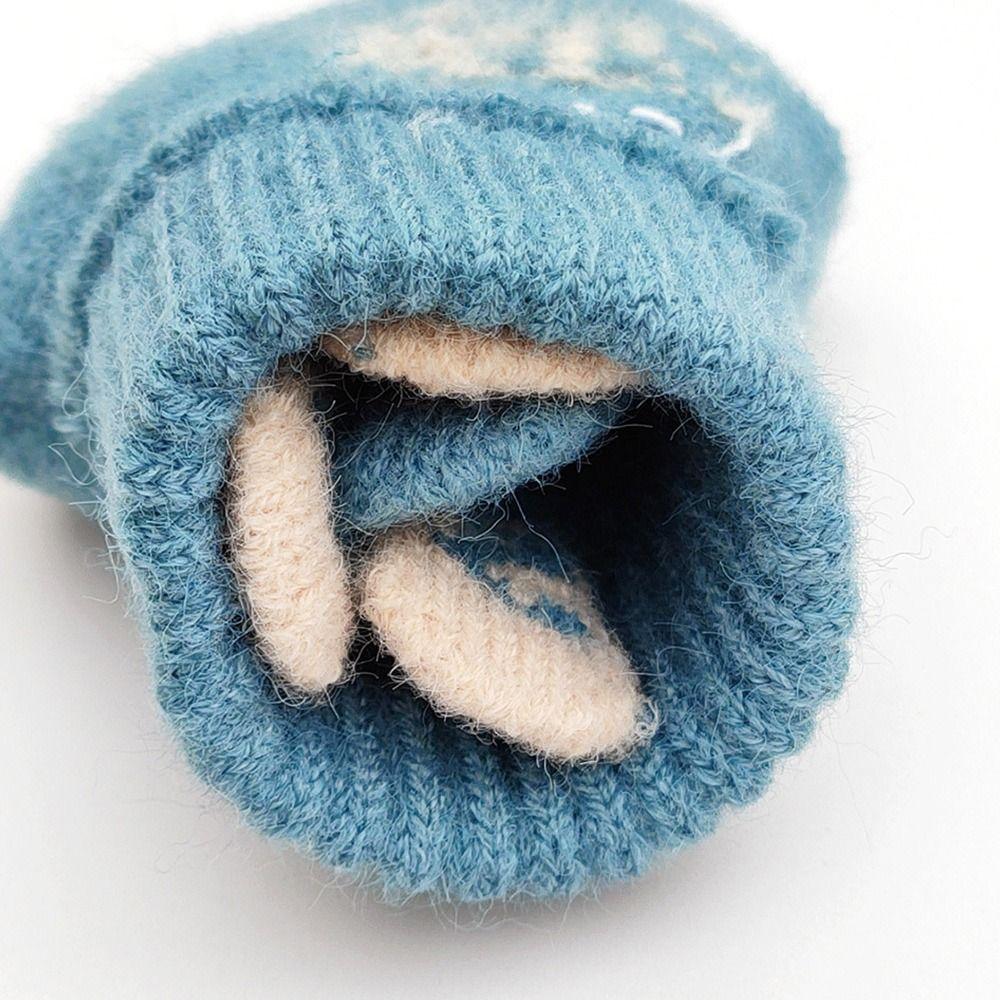 Soft Winter Warm Girls Mittens Kids Gloves Knitted Children Gloves