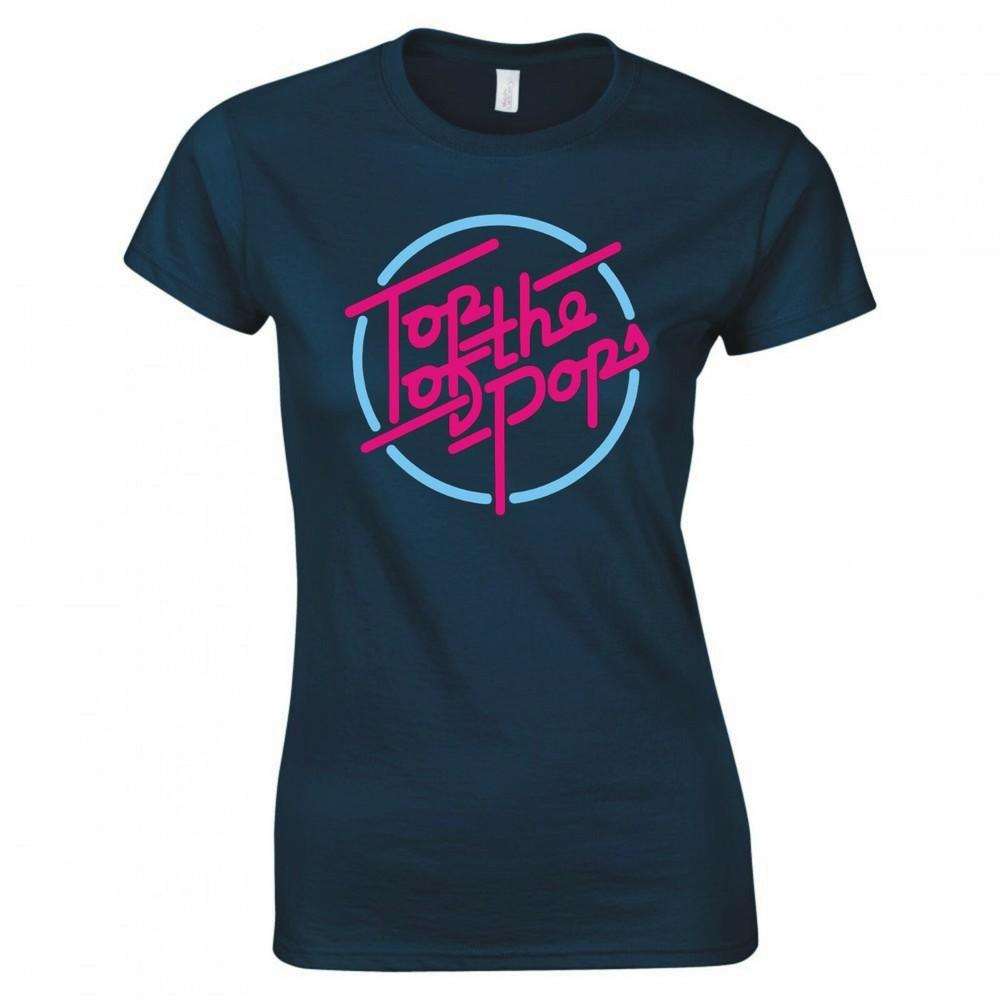 Inspired By Top Of The Pops Retro Logo Music Tv Ladies Skinny Fit Tshirt S
