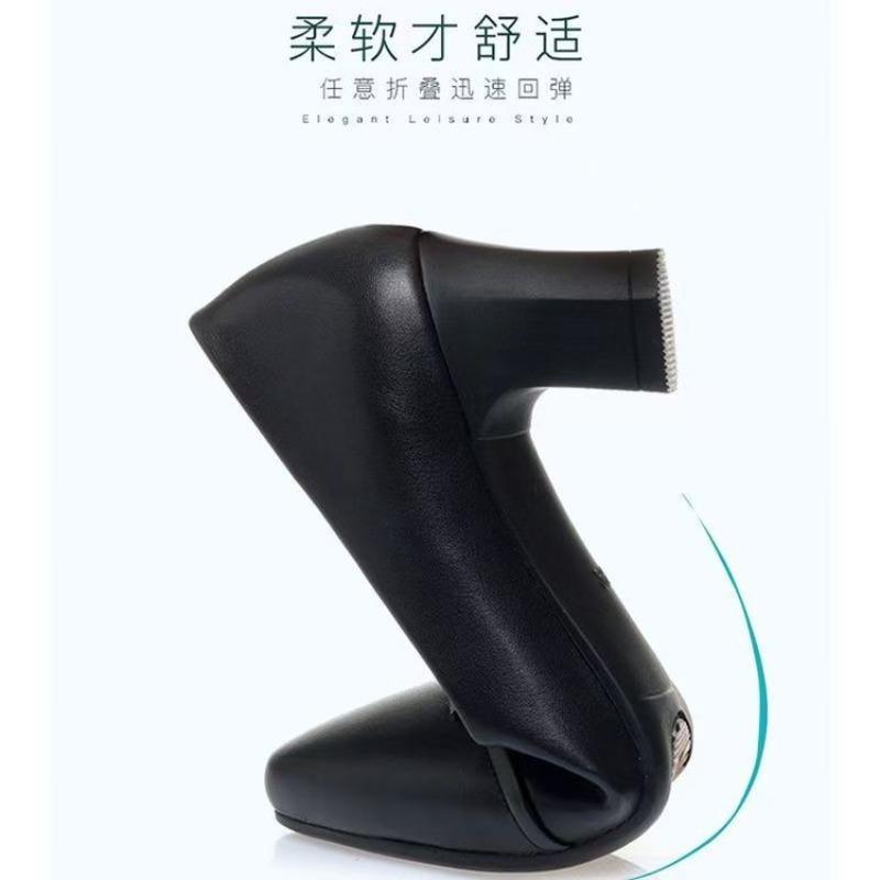 Single Shoes Women's Low Heel Spring and Autumn Soft Sole Comfortable Leather Shoes Women's Shoes Middle Heel Mother Shoes Work Shoes New