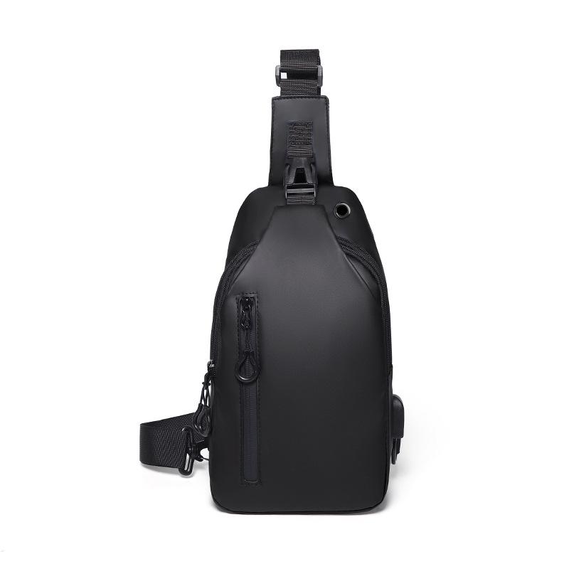 

New Men s Crossbody Chest Bag: Casual, Large-Capacity, Water-Repellent, Korean-Style Motorcycle Backpack чёрный