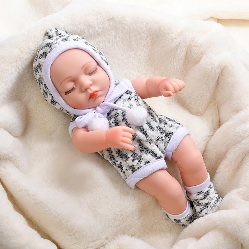 30cm Silicone Reborn Baby Doll - Soft Sleep Companion & Child Role-Playing Toy