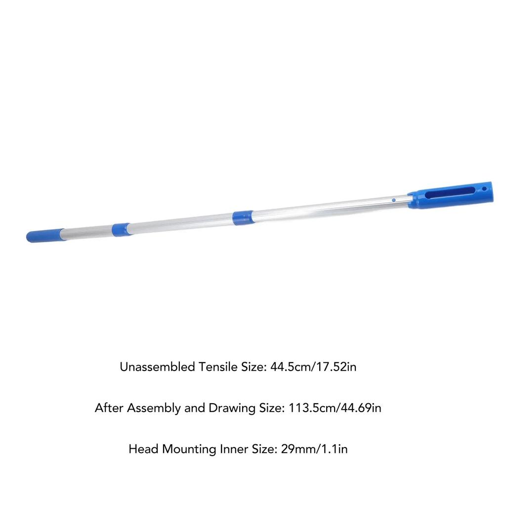 Telescopic Swimming Pool Pole 3-Section For Leaf Skimmer Mesh Rake Net Grip Handle For Spa Pond Swimming Pool Cleaning