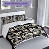 3pcs Custom Name Horror movies Set,Includes 1 Duvet Cover and 2 Pillowcases,All-season Bedroom Decor