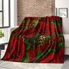 Vintage Cheetah With Big Red Rose Pattern Soft Flannel Blanket Lightweight Air Conditioning Cover Blanket For Couch Travel