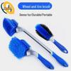 Blue Long Handle Non-Slip Car Wash Brush - Enlarged and Soft for Tires and Wheels