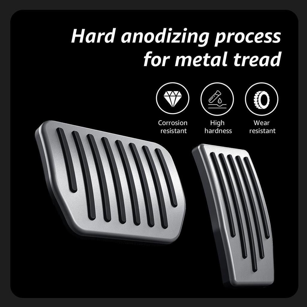 For Tesla Performance Pedal Pads Cover Foot Aluminum Non-Slip Pedals for Model Y(Juniper) Model 3(Highland) Model 3/Y 2017-2026