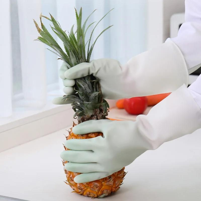 Silicone Rubber Dish Washing Gloves for Household Sponge Scrubber Comfortable Kitchen Tools Dishwashing Cleaning Gadgets