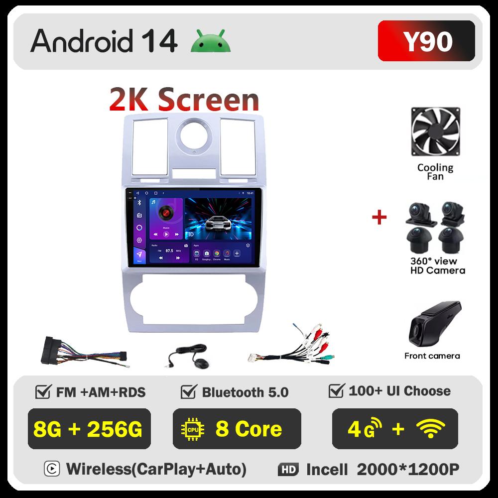 For Chrysler Aspen 300C 2004-2008 Car Radio Player Car Carplay Screen Autoradio Mirror Link Car Intelligent Systems 8 Core DSP