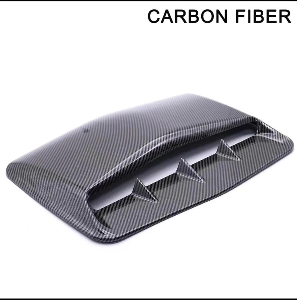 Universal Auto Luftauslass Haube Carbon Faser Motorhaube Basis Dekorative Abdeckung mit Band Außen Haube Auto Luft Intak Scoop Zubehör