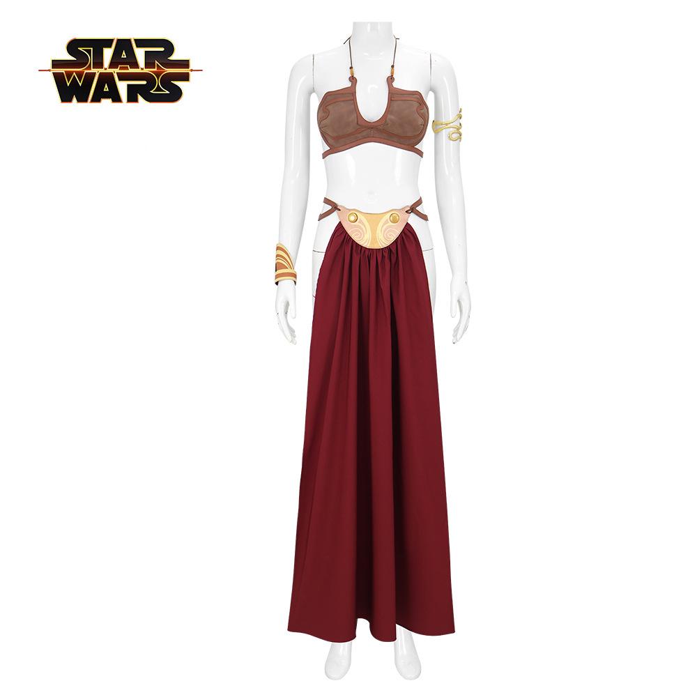 Anime Princess Leia Cosplay Costume Movie Space Battle Fantasy Sexy Slave Dress Bikini Suit Women Halloween Party Costume