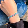 2026 Elegant Court Style Turquoise S-shaped Cross Bracelet Light Luxury High-end Zircon Inlaid Hand