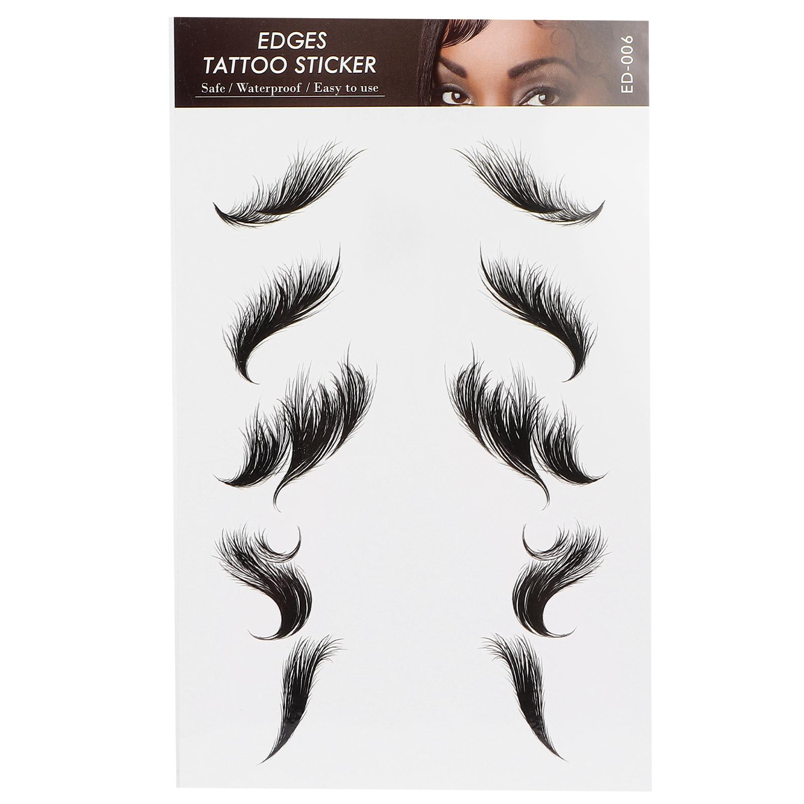 

Женские края прически татуировки волосы татуировки наклейки волосы водонепроницаемые поддельные Hailine наклейки ED-06