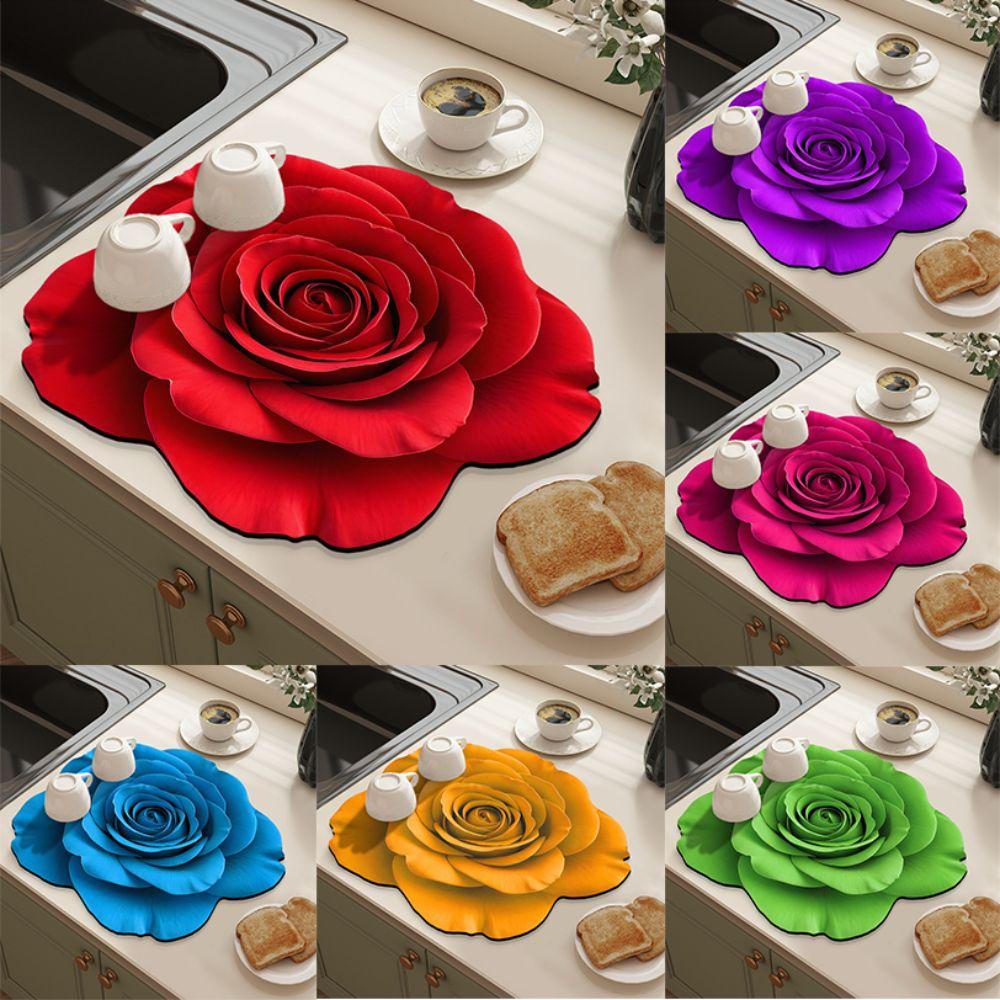 Algae Mud Flower Carpet Non-slip Bathroom Floor Mat Creative Blanket  for Bedside Cloakroom