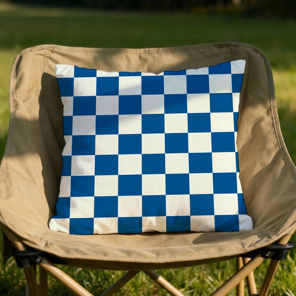 Fashion Plaid Cushion Cover Soft Reversible Durable Pillow Cover MultiScene Use for Home Car Daily Comfort