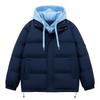 Cotton-padded Winter Cotton-padded Men's Thickened Fake Two-piece Coat Female Couple's Hooded Bread Suit Color